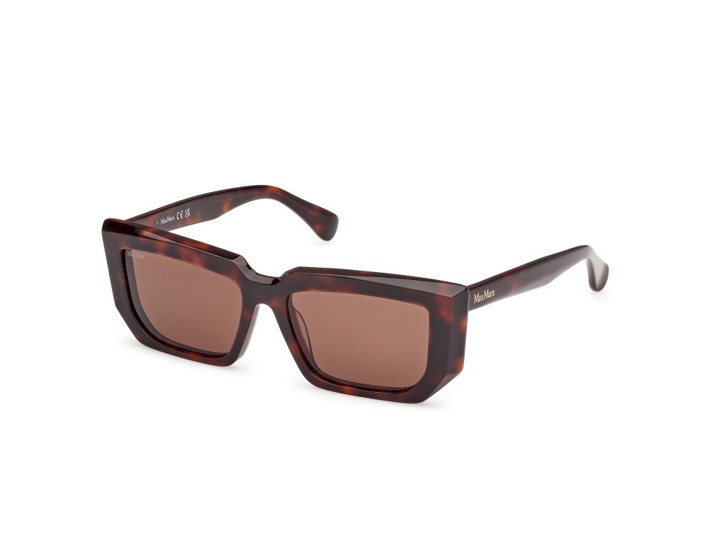 Occhiali da sole MaxMara MM0126 (52E) colore avana scura forma rettangolare lenti marrone
