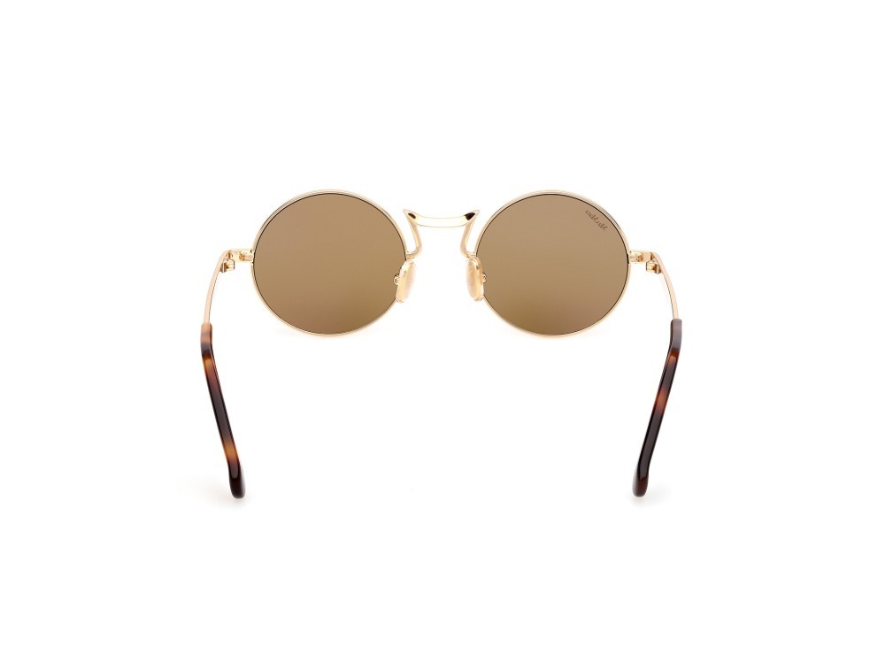 Occhiali da sole MaxMara MM0127 (30L) colore oro endura lucido forma rotondo lenti roviex specchiato