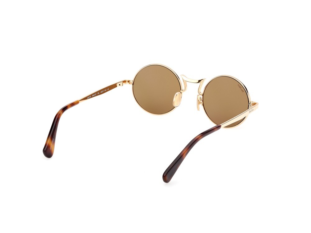 Occhiali da sole MaxMara MM0127 (30L) colore oro endura lucido forma rotondo lenti roviex specchiato