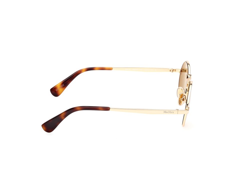 Occhiali da sole MaxMara MM0127 (30L) colore oro endura lucido forma rotondo lenti roviex specchiato