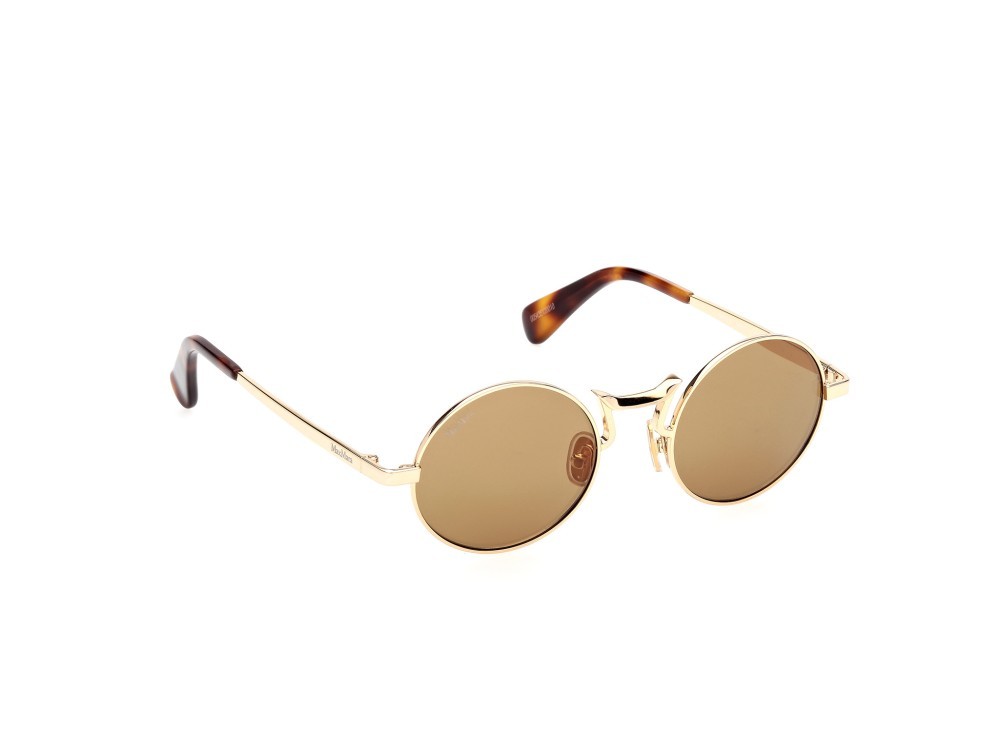 Occhiali da sole MaxMara MM0127 (30L) colore oro endura lucido forma rotondo lenti roviex specchiato