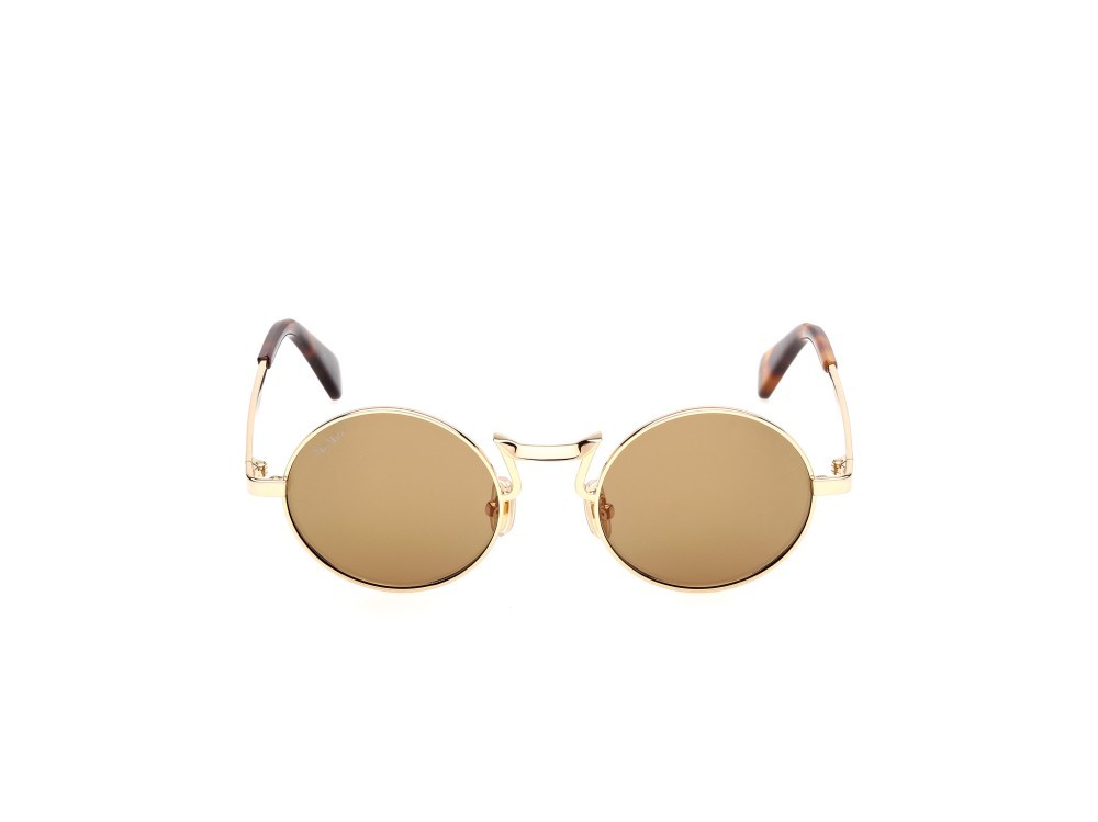 Occhiali da sole MaxMara MM0127 (30L) colore oro endura lucido forma rotondo lenti roviex specchiato