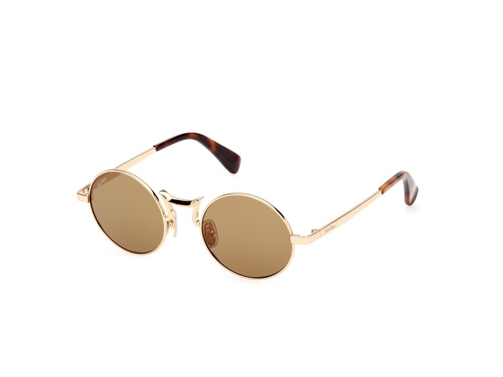 Occhiali da sole MaxMara MM0127 (30L) colore oro endura lucido forma rotondo lenti roviex specchiato