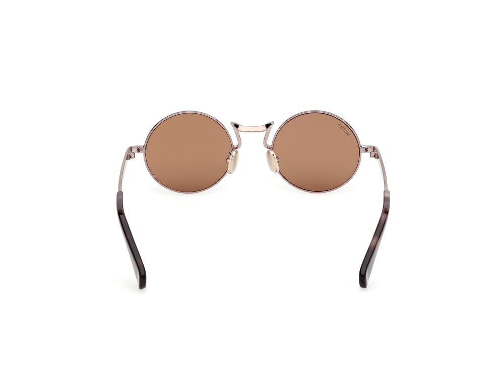 Occhiali da sole MaxMara MM0127 (36E) colore bronzo scuro lucido forma rotondo lenti marrone