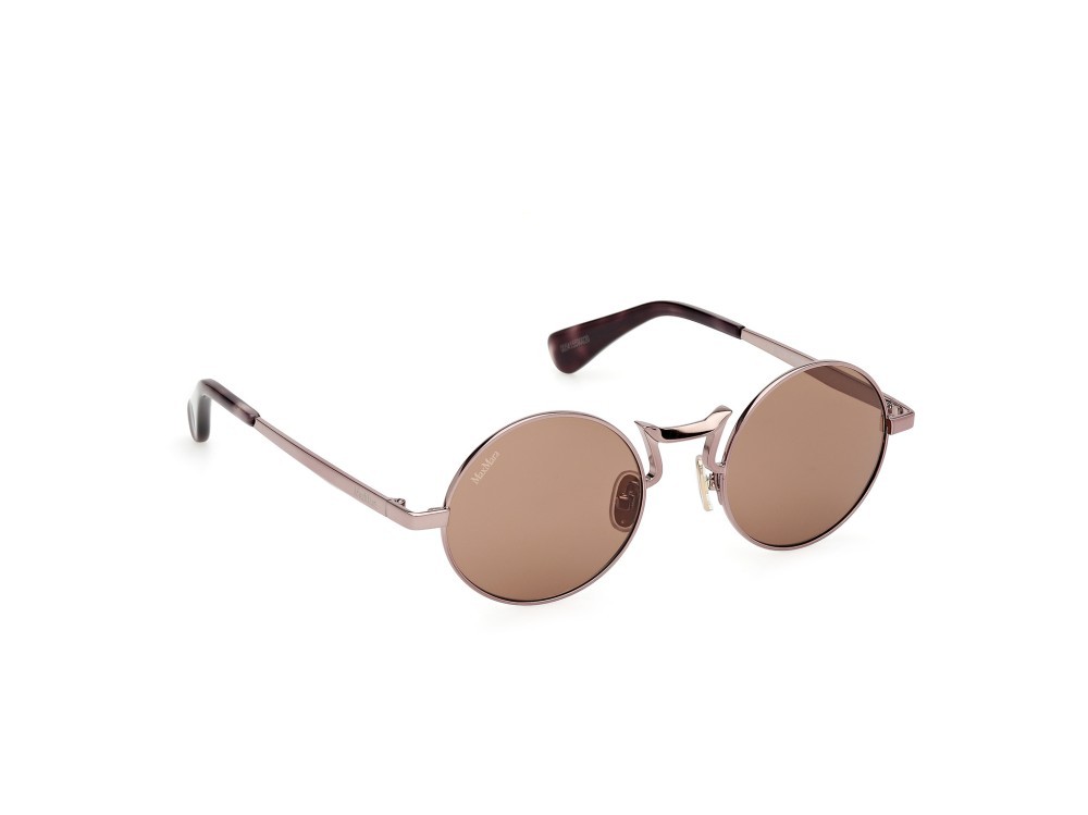 Occhiali da sole MaxMara MM0127 (36E) colore bronzo scuro lucido forma rotondo lenti marrone