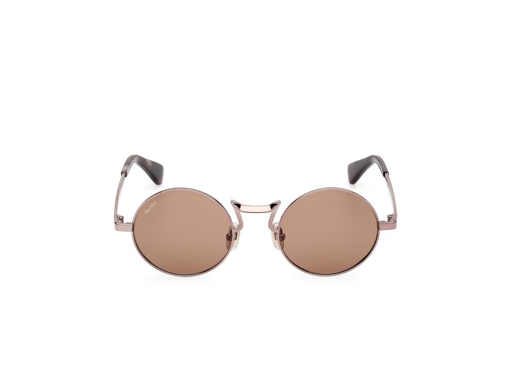 Occhiali da sole MaxMara MM0127 (36E) colore bronzo scuro lucido forma rotondo lenti marrone