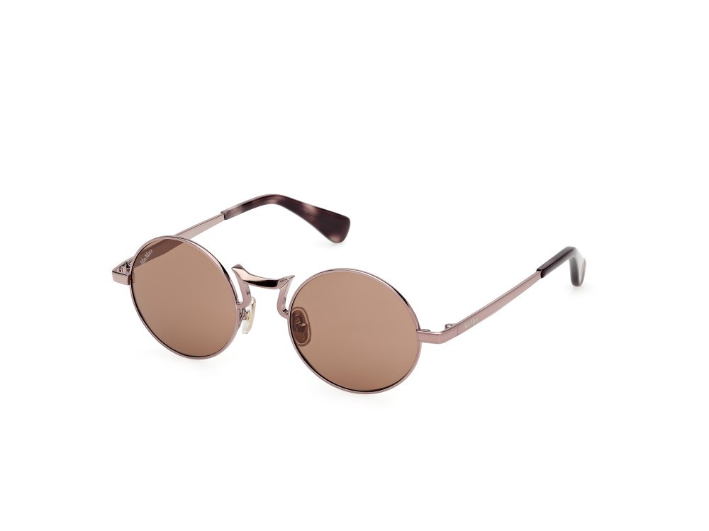 Occhiali da sole MaxMara MM0127 (36E) colore bronzo scuro lucido forma rotondo lenti marrone