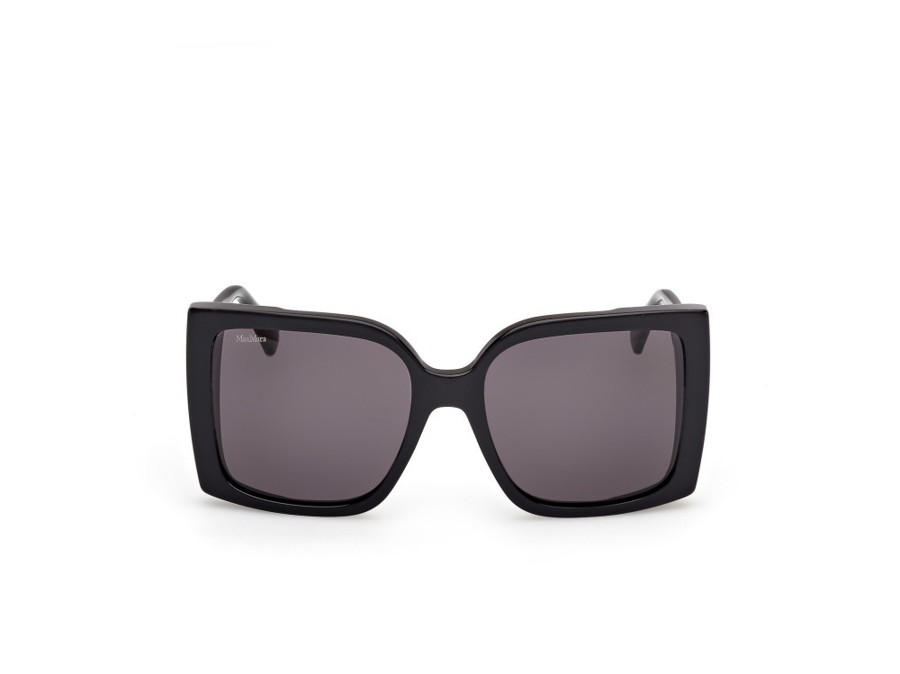 Occhiali da sole MaxMara Hinge MM0131 (01A) colore nero lucido forma quadrato lenti fumo