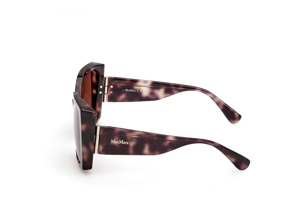Occhiali da sole MaxMara Hinge MM0131 (55E) colore avana colorata forma quadrato lenti marrone