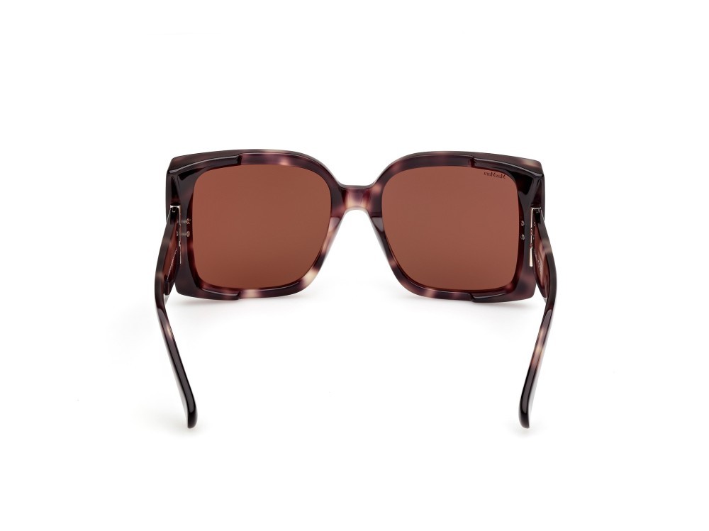 Occhiali da sole MaxMara Hinge MM0131 (55E) colore avana colorata forma quadrato lenti marrone