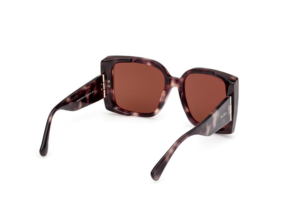 Occhiali da sole MaxMara Hinge MM0131 (55E) colore avana colorata forma quadrato lenti marrone