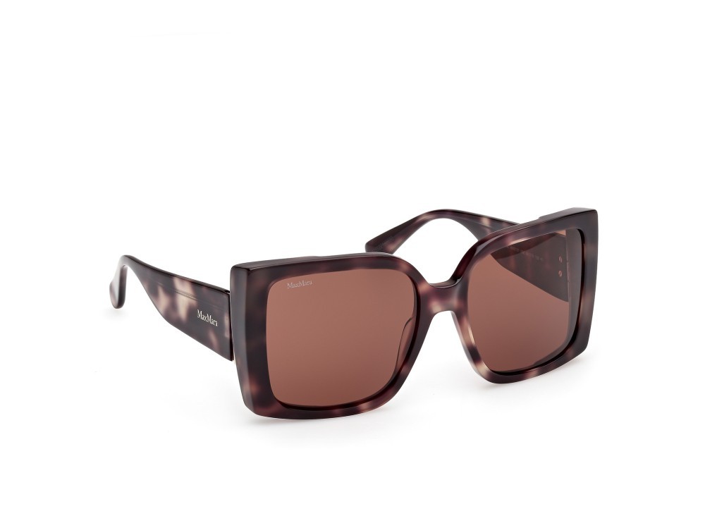 Occhiali da sole MaxMara Hinge MM0131 (55E) colore avana colorata forma quadrato lenti marrone