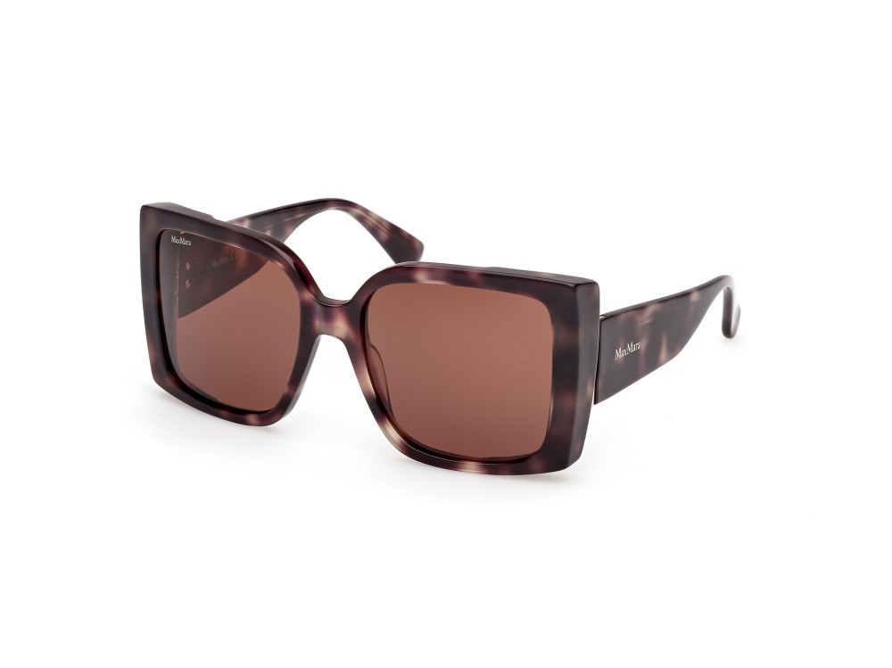 Occhiali da sole MaxMara Hinge MM0131 (55E) colore avana colorata forma quadrato lenti marrone