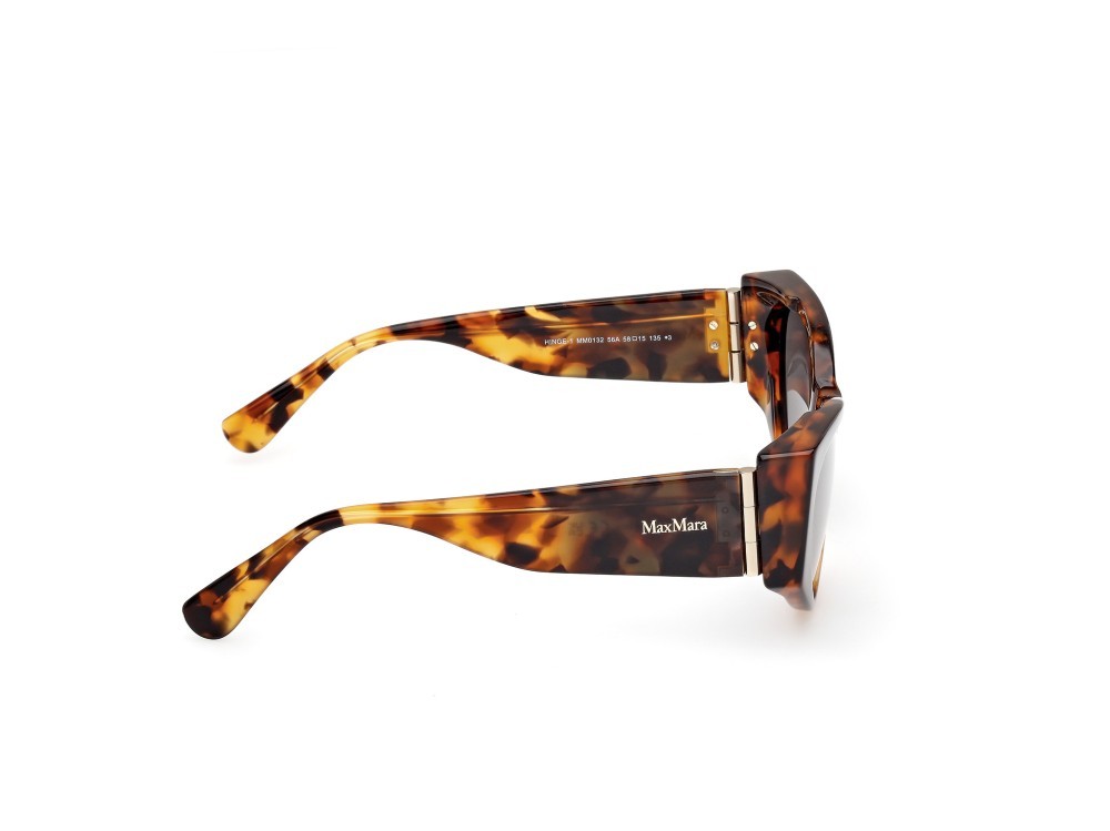 Occhiali da sole MaxMara Hinge-1 MM0132 (56A) colore avana sfumato forma cat eye lenti fumo