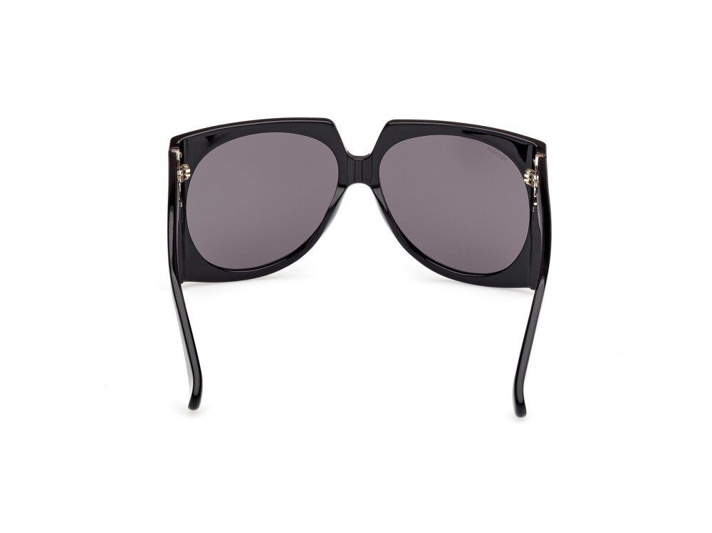 Occhiali da sole MaxMara Anne MM0133 (01A) colore nero lucido forma aviator lenti fumo