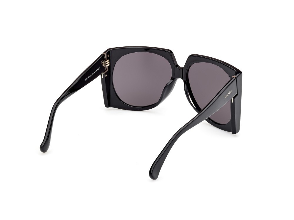 Occhiali da sole MaxMara Anne MM0133 (01A) colore nero lucido forma aviator lenti fumo