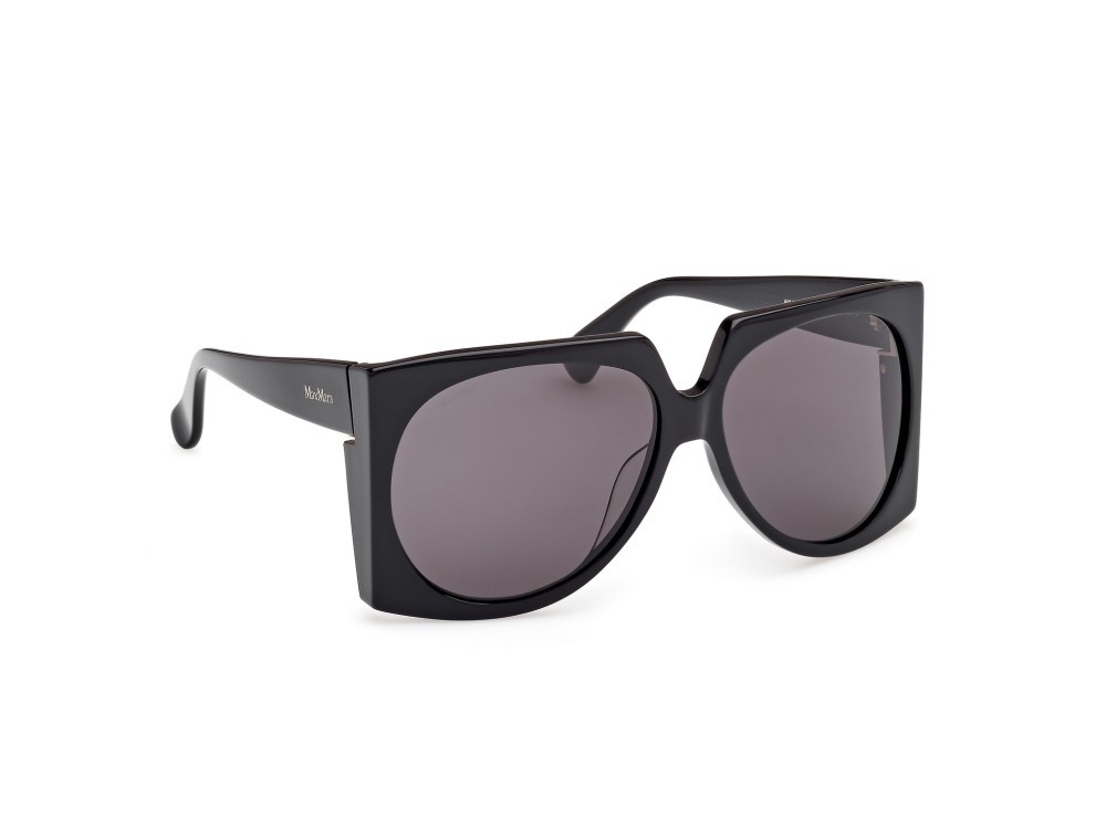 Occhiali da sole MaxMara Anne MM0133 (01A) colore nero lucido forma aviator lenti fumo