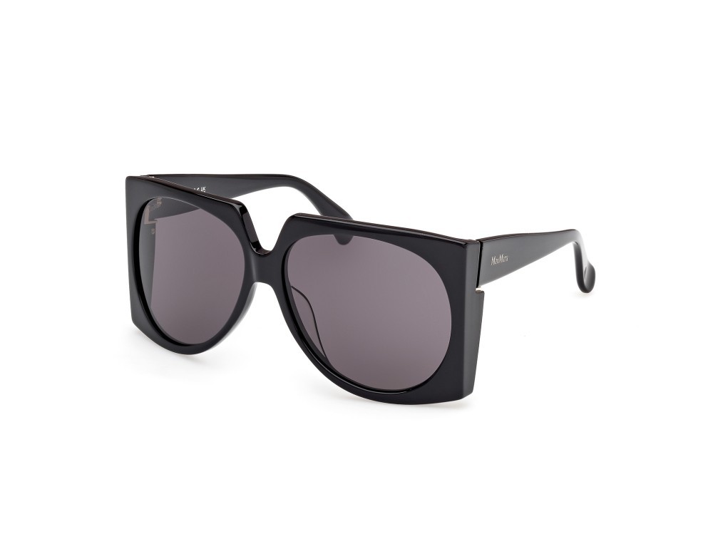 Occhiali da sole MaxMara Anne MM0133 (01A) colore nero lucido forma aviator lenti fumo