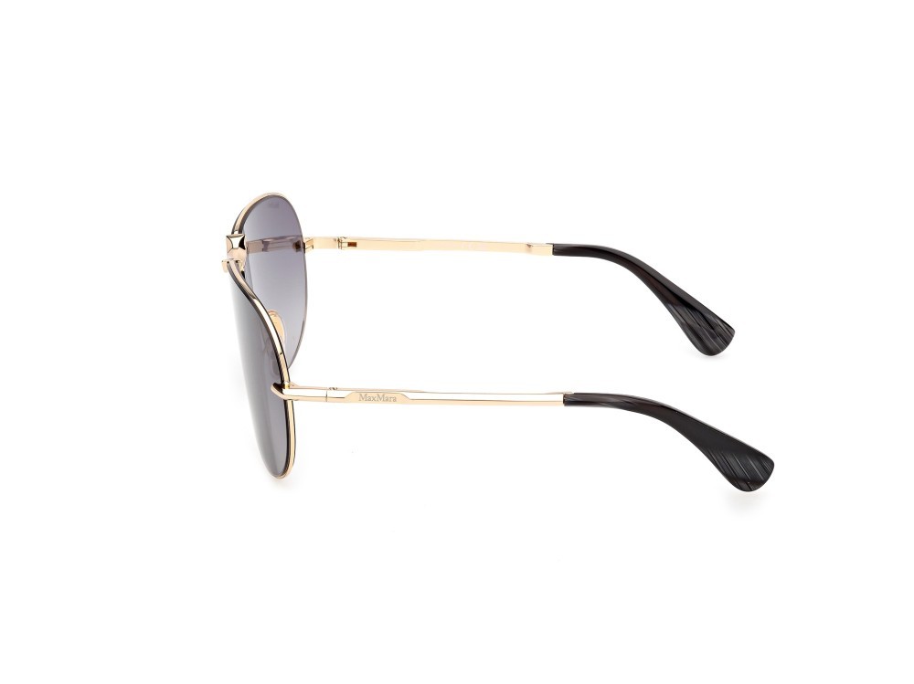 Occhiali da sole MaxMara Miller-2 MM0134 (30B) colore oro endura lucido forma aviator lenti fumo grad.