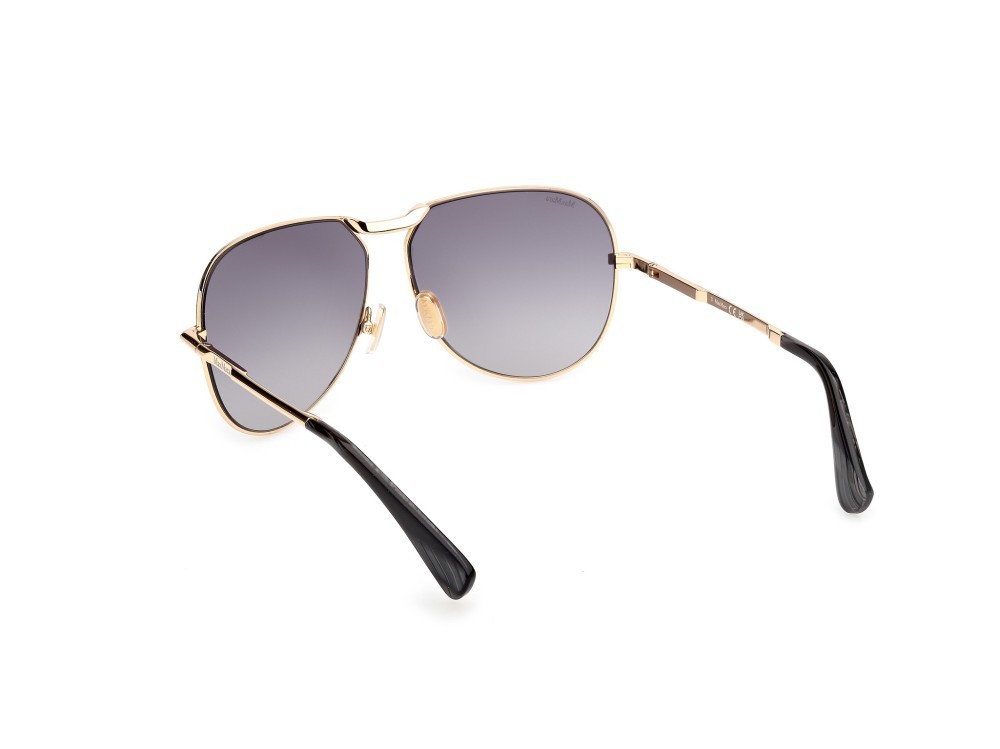 Occhiali da sole MaxMara Miller-2 MM0134 (30B) colore oro endura lucido forma aviator lenti fumo grad.