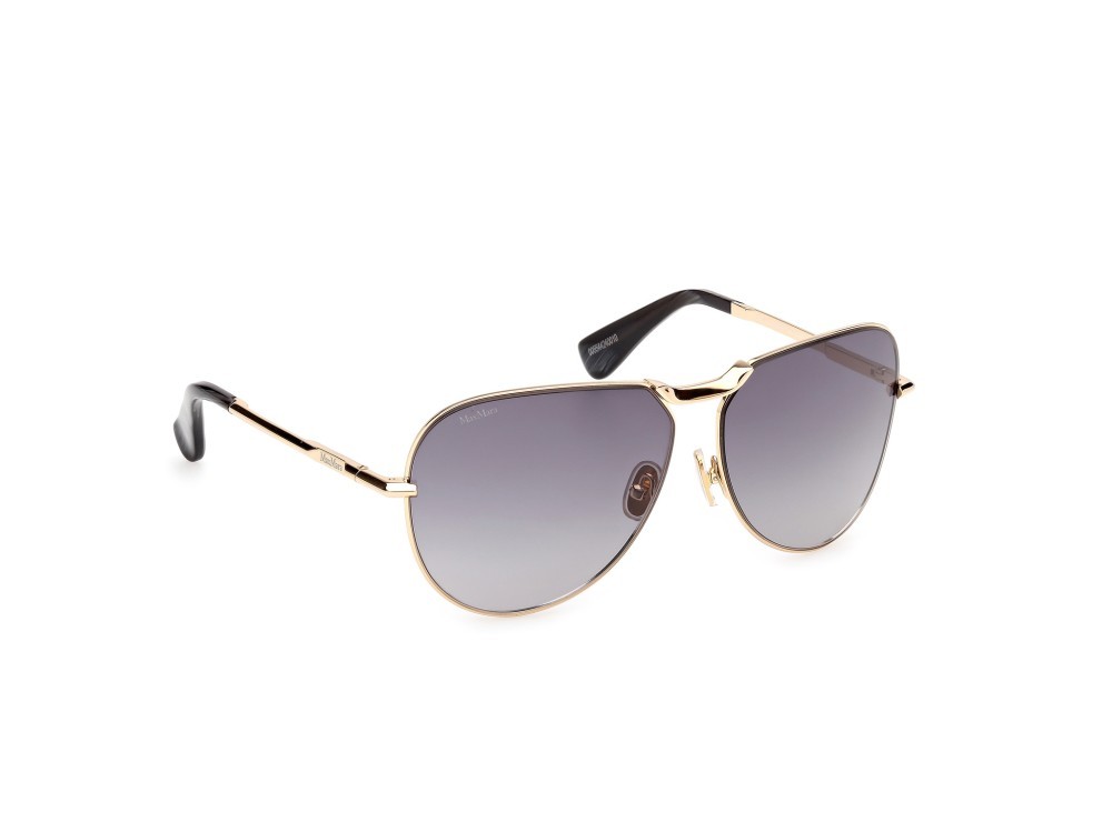 Occhiali da sole MaxMara Miller-2 MM0134 (30B) colore oro endura lucido forma aviator lenti fumo grad.