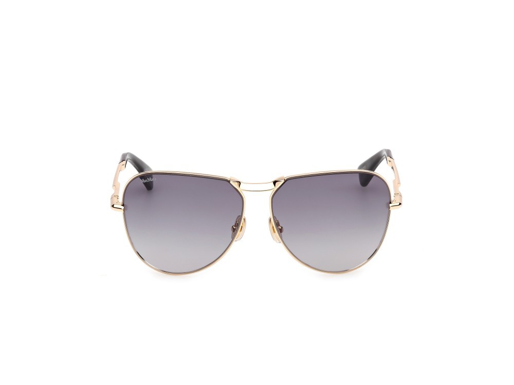Occhiali da sole MaxMara Miller-2 MM0134 (30B) colore oro endura lucido forma aviator lenti fumo grad.