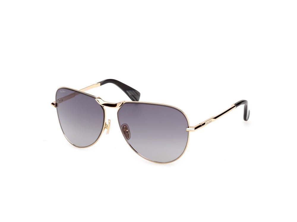 Occhiali da sole MaxMara Miller-2 MM0134 (30B) colore oro endura lucido forma aviator lenti fumo grad.