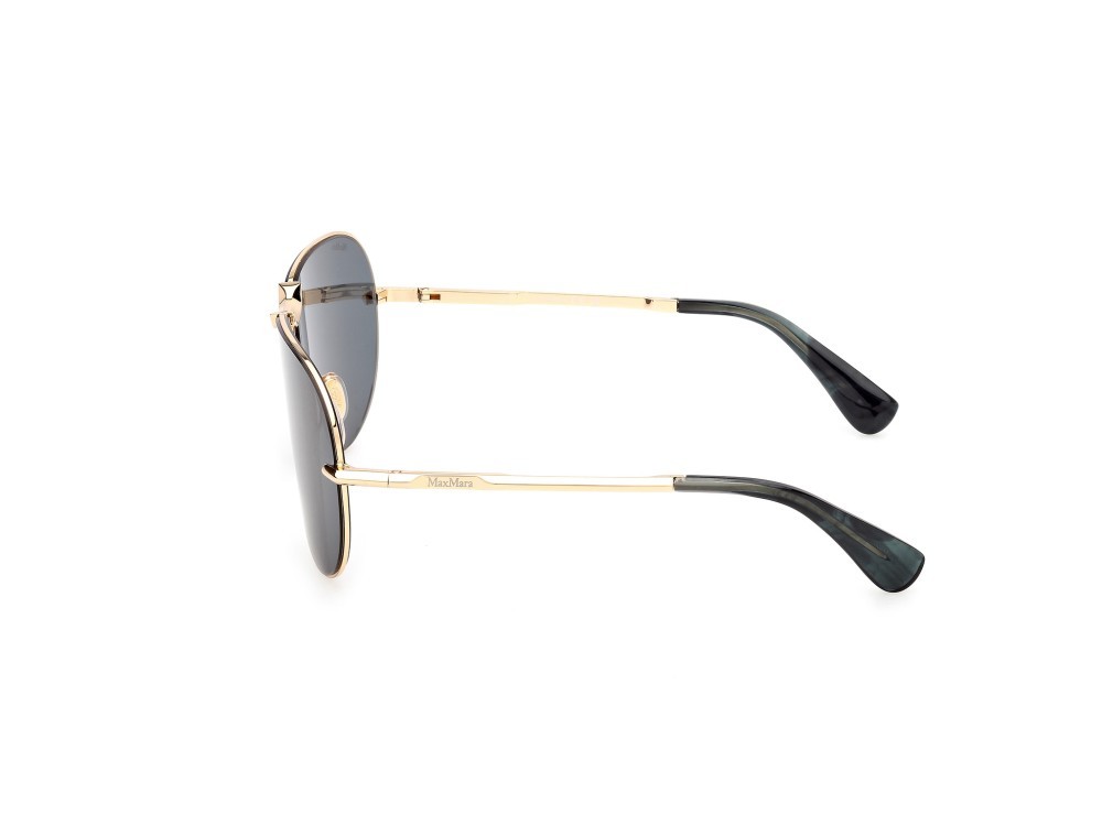 Occhiali da sole MaxMara Miller-2 MM0134 (30N) colore oro endura lucido forma aviator lenti verde