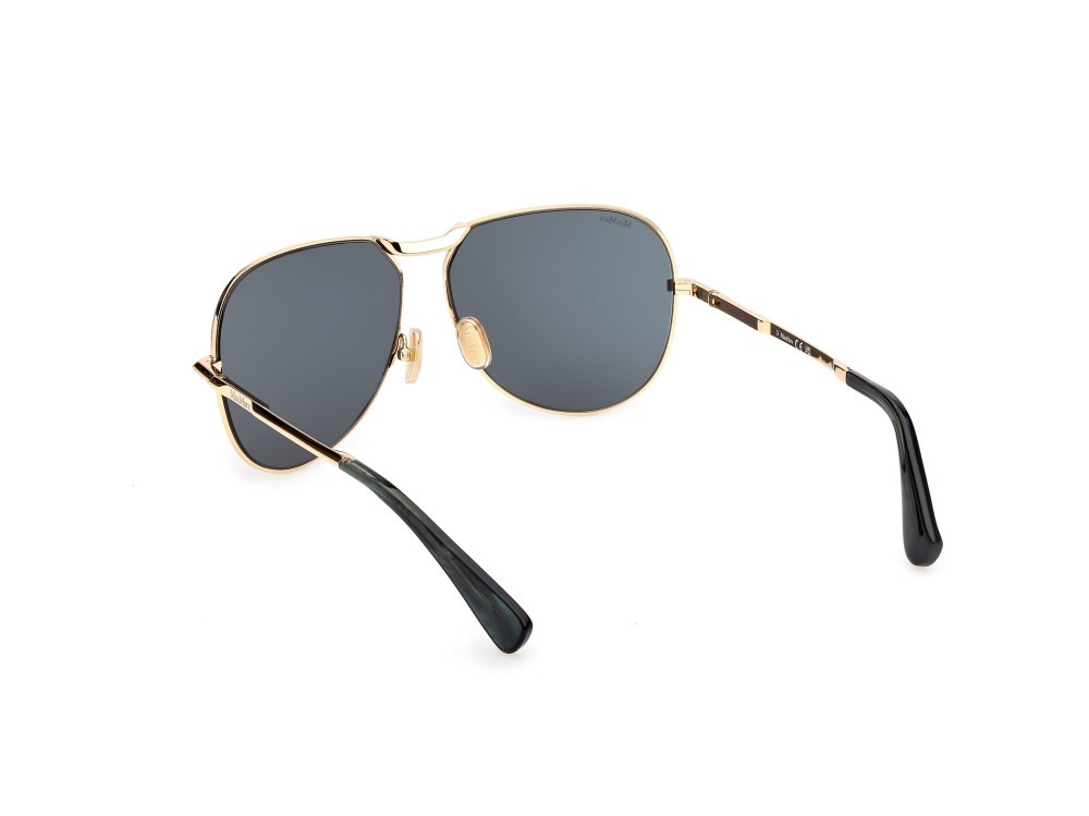 Occhiali da sole MaxMara Miller-2 MM0134 (30N) colore oro endura lucido forma aviator lenti verde