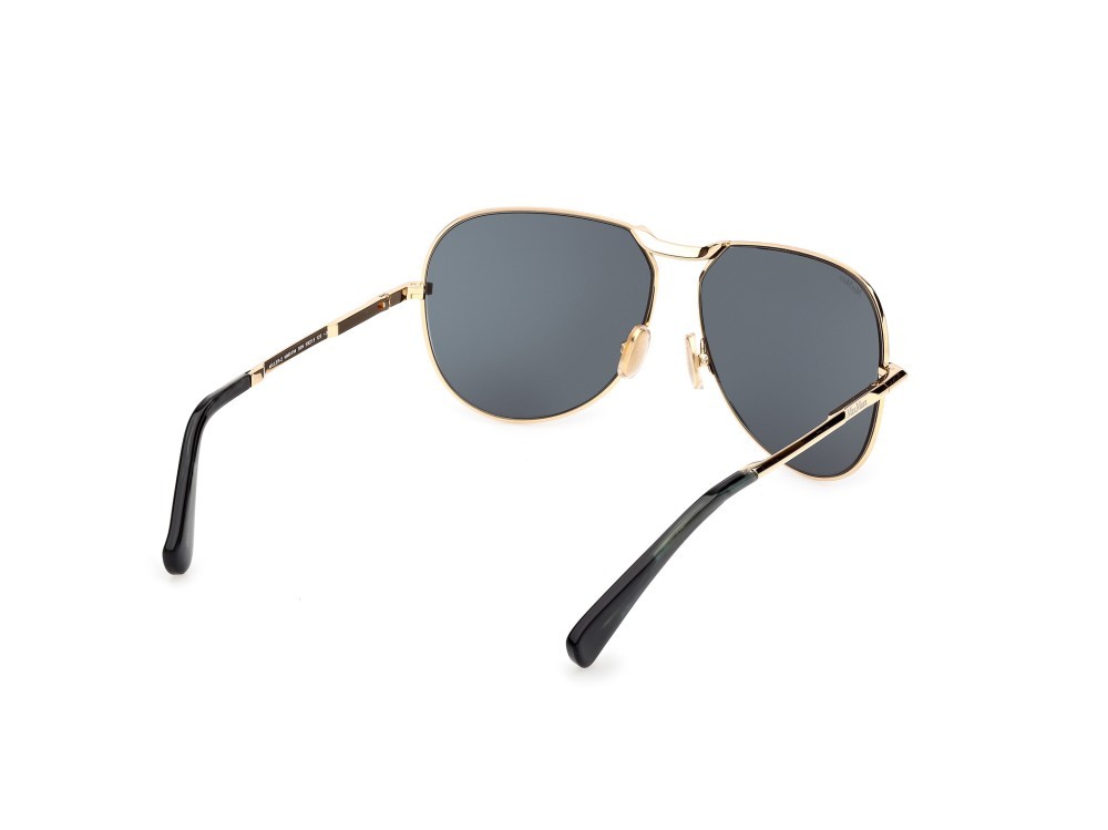 Occhiali da sole MaxMara Miller-2 MM0134 (30N) colore oro endura lucido forma aviator lenti verde