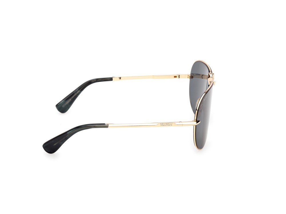 Occhiali da sole MaxMara Miller-2 MM0134 (30N) colore oro endura lucido forma aviator lenti verde