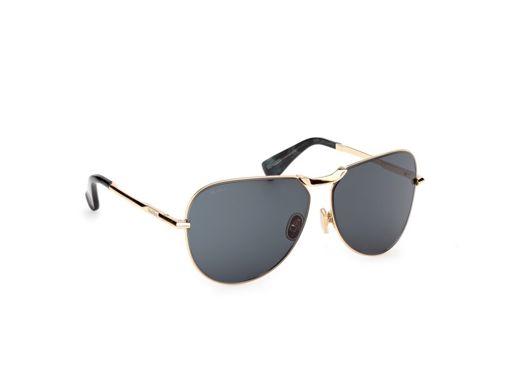 Occhiali da sole MaxMara Miller-2 MM0134 (30N) colore oro endura lucido forma aviator lenti verde