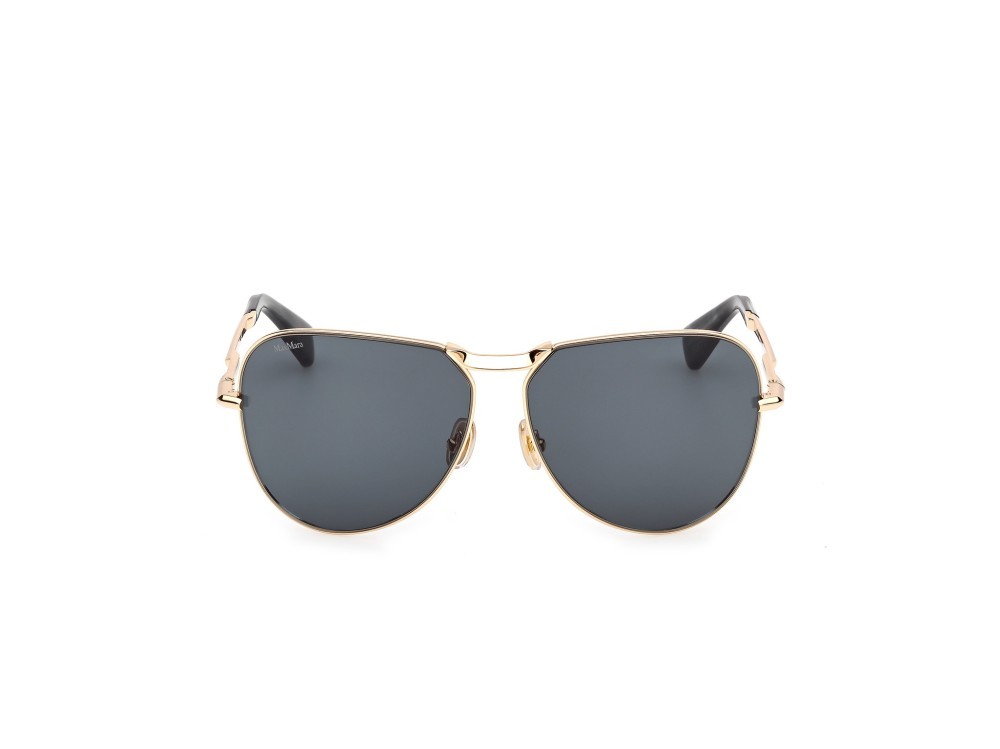 Occhiali da sole MaxMara Miller-2 MM0134 (30N) colore oro endura lucido forma aviator lenti verde