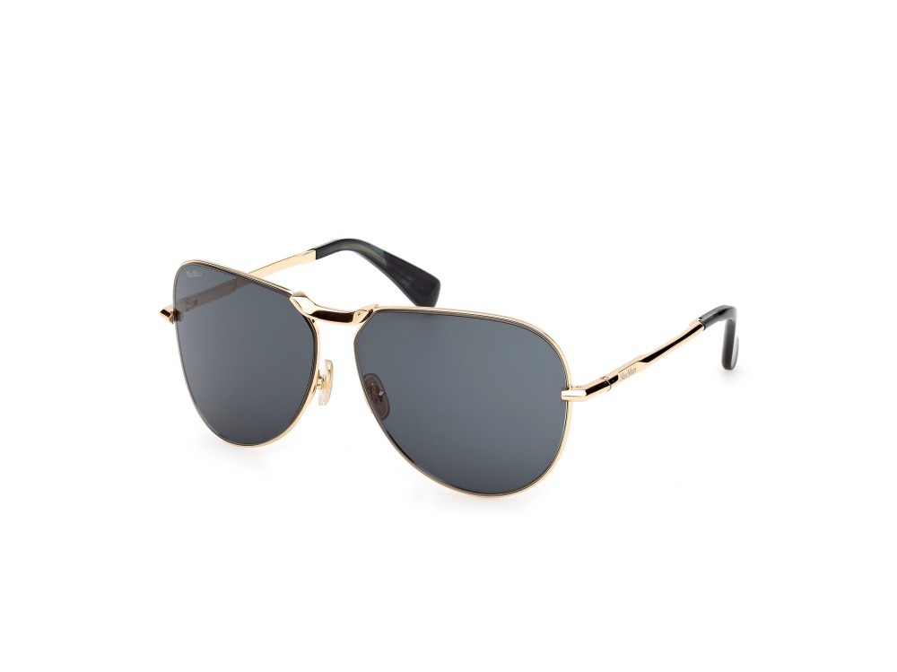 Occhiali da sole MaxMara Miller-2 MM0134 (30N) colore oro endura lucido forma aviator lenti verde