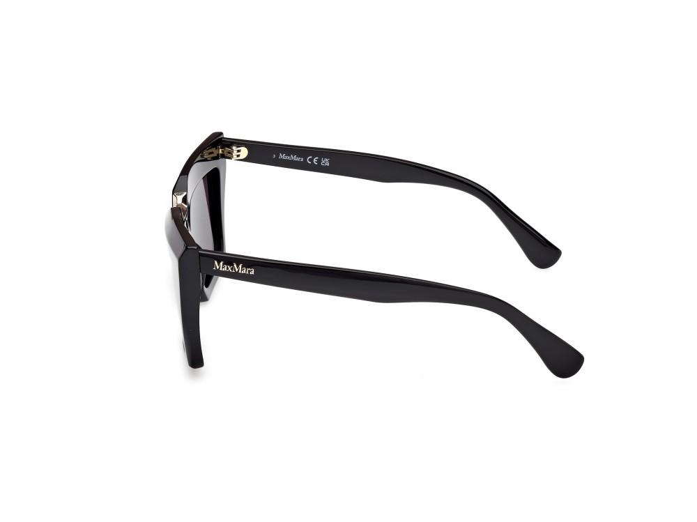 Occhiali da sole MaxMara Spark-7 MM0137 (01A) colore  nero lucido forma rettangolare lenti fumo