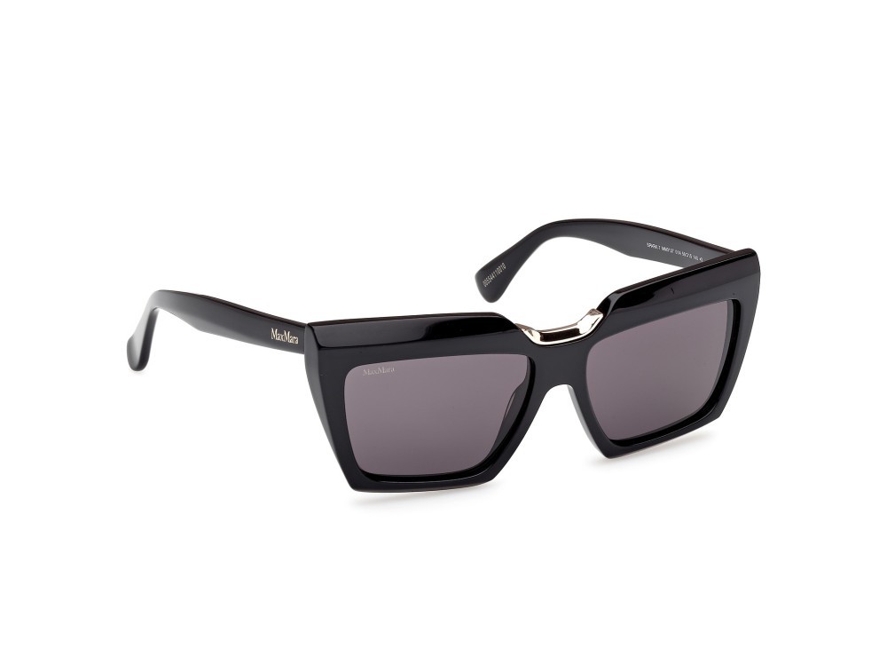 Occhiali da sole MaxMara Spark-7 MM0137 (01A) colore  nero lucido forma rettangolare lenti fumo