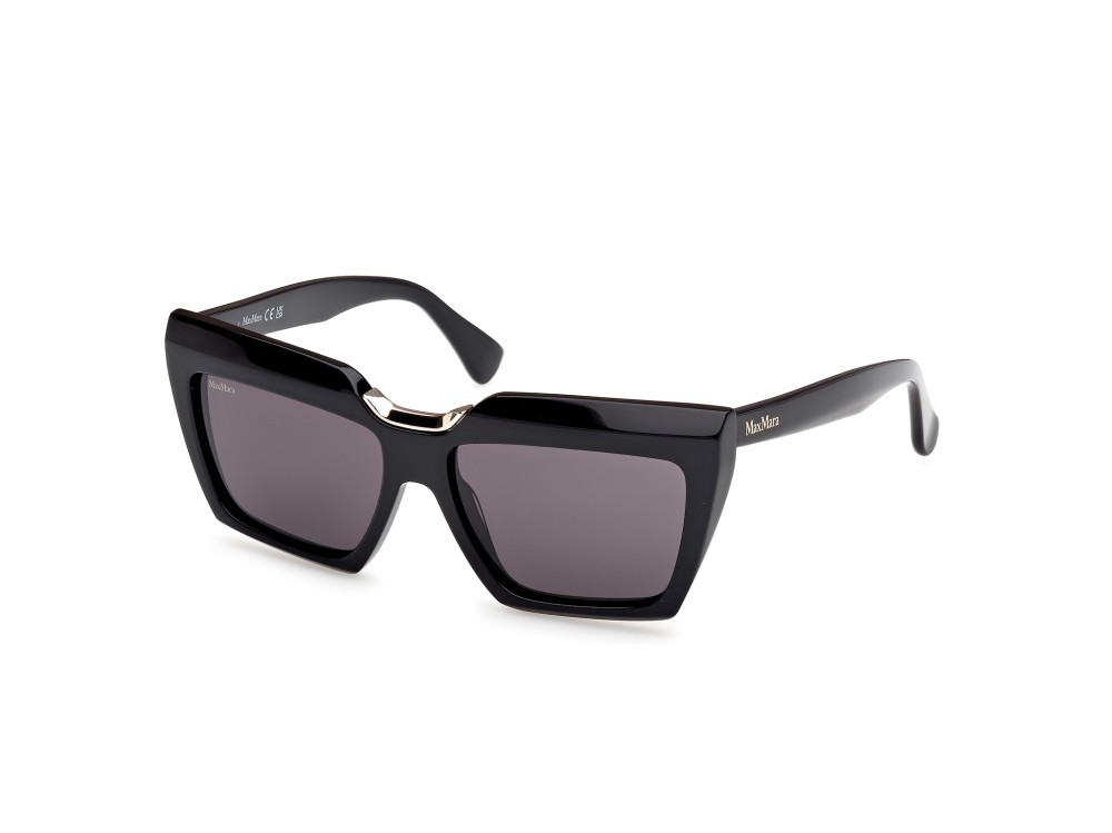 Occhiali da sole MaxMara Spark-7 MM0137 (01A) colore  nero lucido forma rettangolare lenti fumo