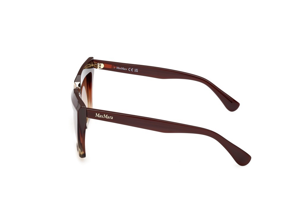 Occhiali da sole MaxMara Spark-7 MM0137 (50F) colore marrone chiaro/sfumato  forma rettangolare lenti marrone sfumato
