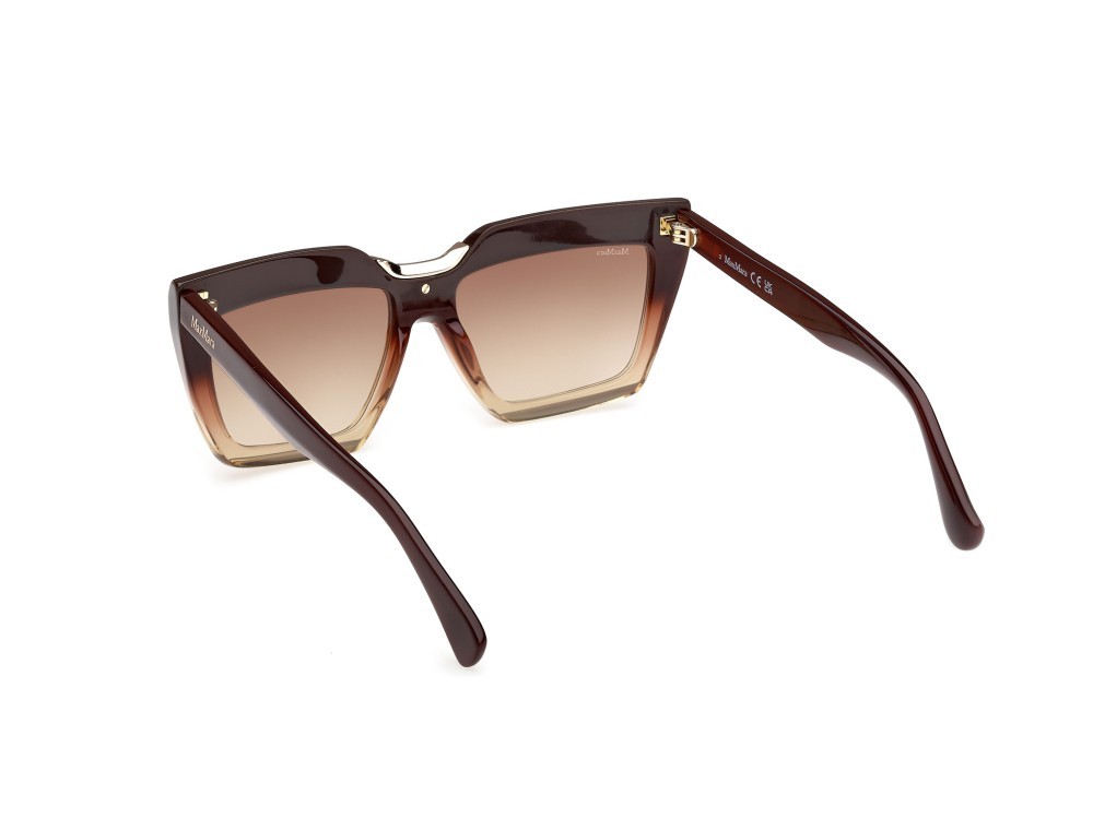Occhiali da sole MaxMara Spark-7 MM0137 (50F) colore marrone chiaro/sfumato  forma rettangolare lenti marrone sfumato