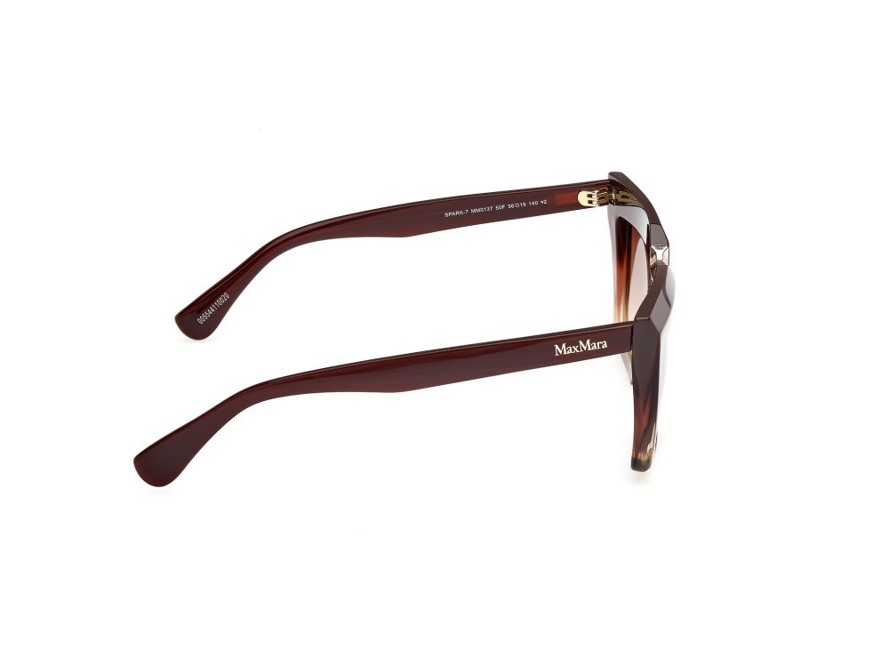 Occhiali da sole MaxMara Spark-7 MM0137 (50F) colore marrone chiaro/sfumato  forma rettangolare lenti marrone sfumato