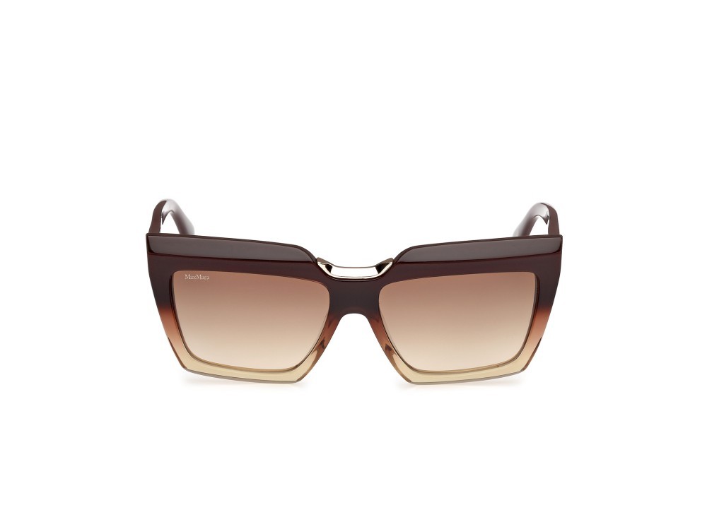 Occhiali da sole MaxMara Spark-7 MM0137 (50F) colore marrone chiaro/sfumato  forma rettangolare lenti marrone sfumato