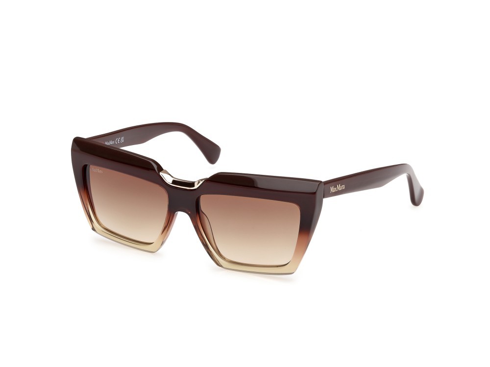 Occhiali da sole MaxMara Spark-7 MM0137 (50F) colore marrone chiaro/sfumato  forma rettangolare lenti marrone sfumato
