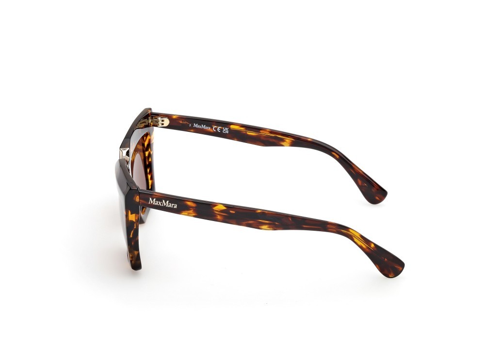 Occhiali da sole MaxMara Spark-7 MM0137 (52E) colore avana scura forma rettangolare lenti marrone
