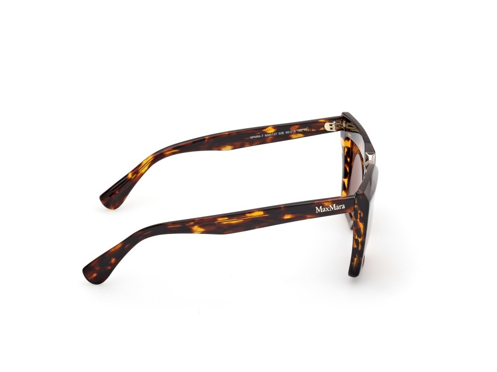 Occhiali da sole MaxMara Spark-7 MM0137 (52E) colore avana scura forma rettangolare lenti marrone