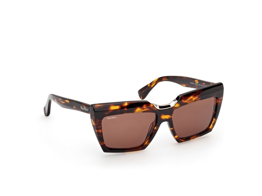 Occhiali da sole MaxMara Spark-7 MM0137 (52E) colore avana scura forma rettangolare lenti marrone
