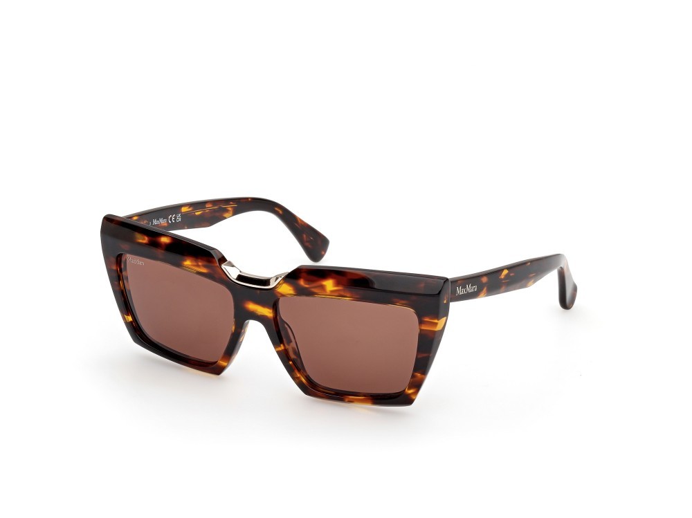 Occhiali da sole MaxMara Spark-7 MM0137 (52E) colore avana scura forma rettangolare lenti marrone
