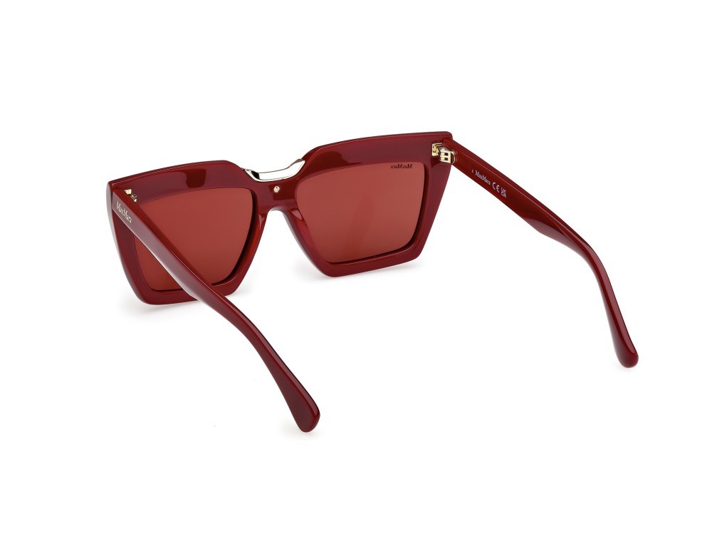 Occhiali da sole MaxMara Spark-7 MM0137 (69S) colore bordeaux lucido forma rettangolare lenti bordeaux