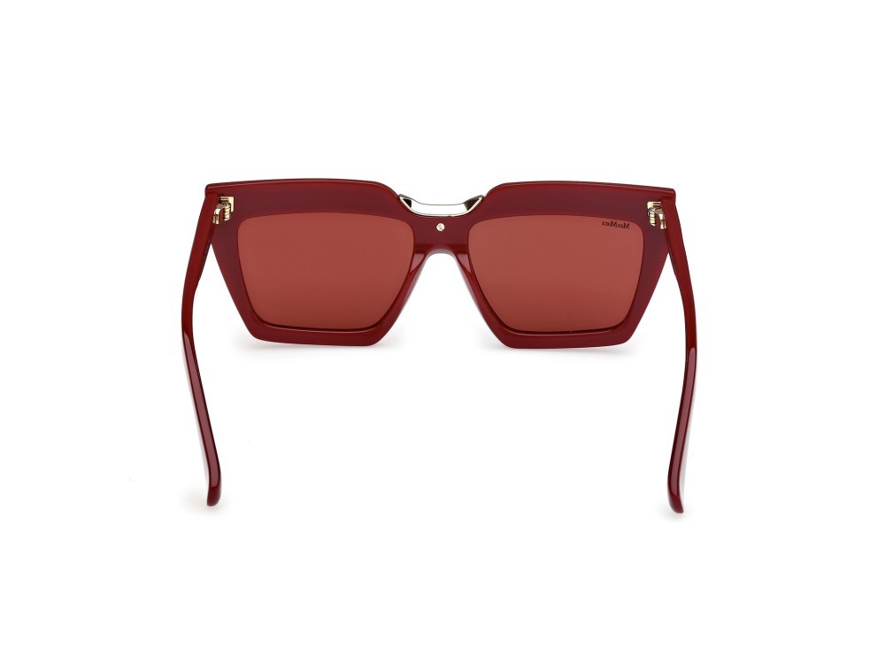 Occhiali da sole MaxMara Spark-7 MM0137 (69S) colore bordeaux lucido forma rettangolare lenti bordeaux