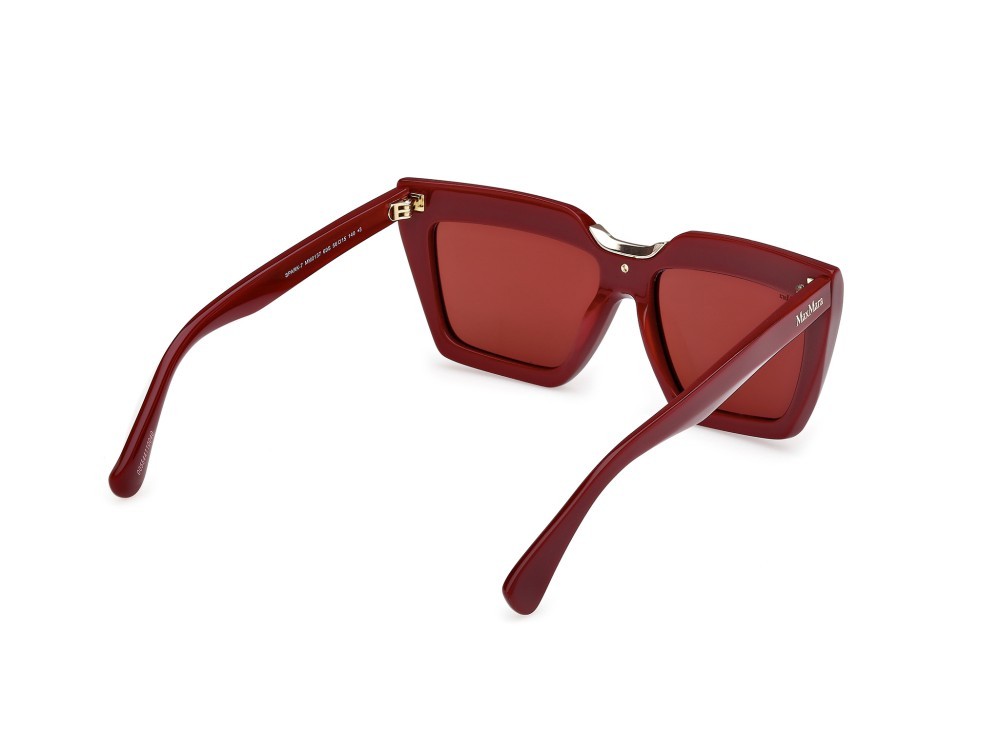 Occhiali da sole MaxMara Spark-7 MM0137 (69S) colore bordeaux lucido forma rettangolare lenti bordeaux