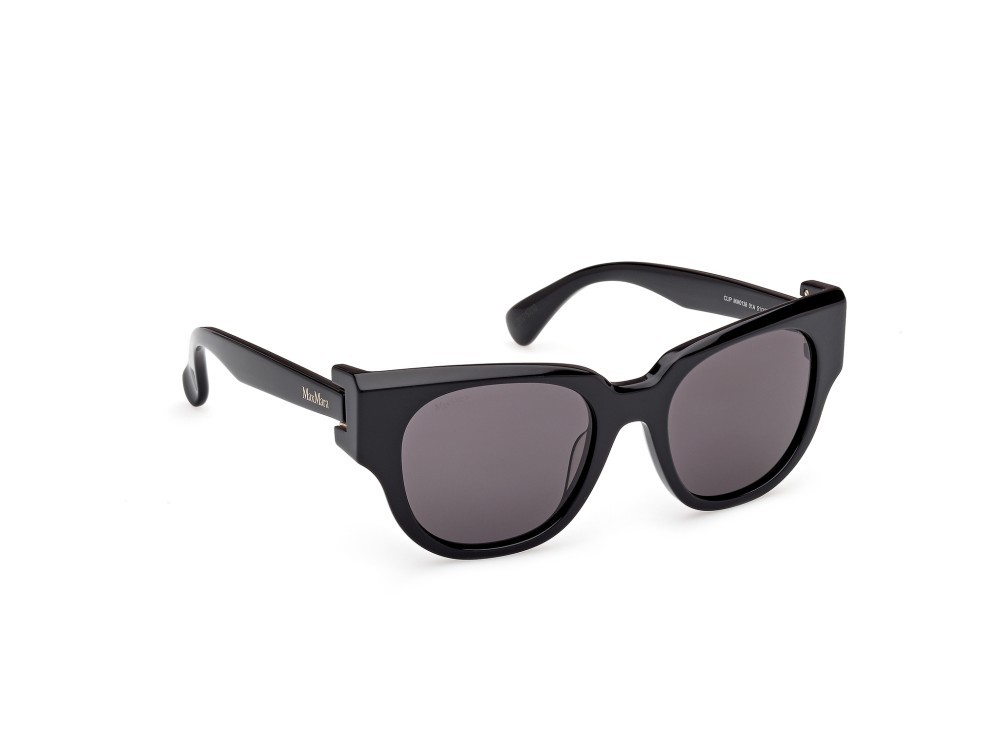 Occhiali da sole MaxMara Clip MM0138 (01A) colore nero lucido forma rotondo lenti fumo